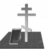 Проект памятника с крестом и мемориальной табличкой